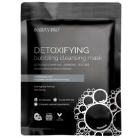 BeautyPro - Detoxifying Bubbling Cleansing Sheet Mask - with Activated Charcoal