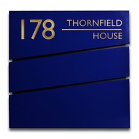 Steel Letterbox - The Statement - Midnight Blue - Personalised