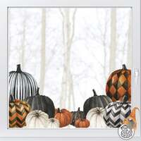 2pk Halloween Pumpkins Window Decal Corners - 56 x 56 cm