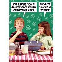 I'm Baking You a Gluten Free Vegan Christmas Cake Rude Christmas Card