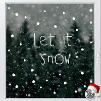 Let It Snow Christmas Window Decal - Read from the inside