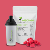 Vegan Complete Protein Powder Shake - Plant Based Protein Powder, Raspberry / 500g
