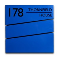 Steel Letterbox - The Statement - Signal Blue - Personalised