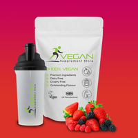 Vegan Pre-Workout- Plant Based Pre-Workout Powder, Red Fruits / 300g