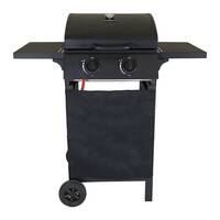 Charles Bentley Deluxe Auto Ignition 2 Burner Gas BBQ Grill Steel Barbecue Black