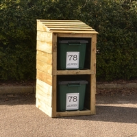 Recycling bin store for 2 bins with 2 FREE personalised address labels