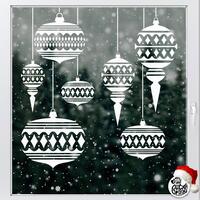 Set of 8 Moroccan Bauble Christmas Window Decals - Small Set