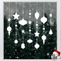 Hanging Bauble Christmas Window Decal Panel - Tall